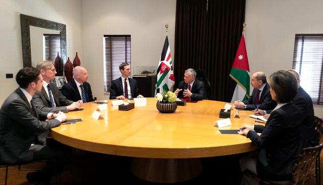 Jordan's King Abdullah meets with Senior White House Advisor Jared Kushner in Amman, Jordan, May 29, 2019. Yousef Allan/Royal Palace/Handout via Reuters 