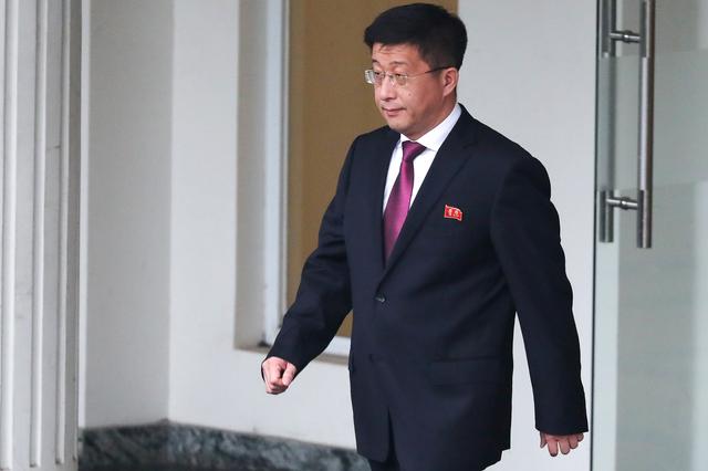FILE PHOTO - Kim Hyok Chol, North Korea's special representative for U.S. affairs, leaves the Government Guesthouse in Hanoi, Vietnam, February 23, 2019. REUTERS/Athit Perawongmetha