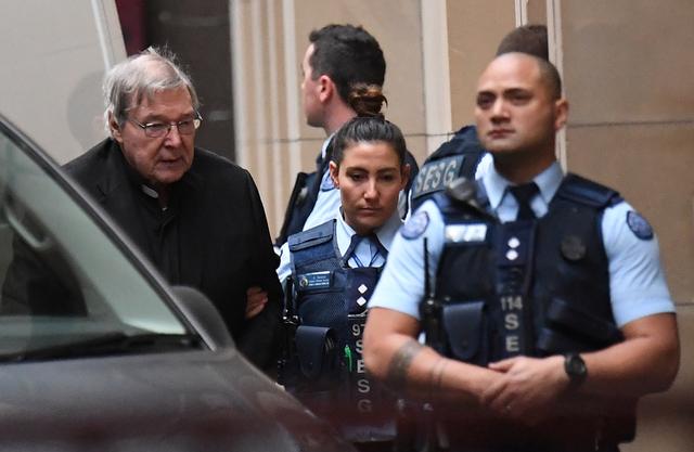 Cardinal George Pell arrives at the Supreme Court of Victoria in Melbourne, Australia, June 6, 2019. AAP Image/Julian Smith/via REUTERS 