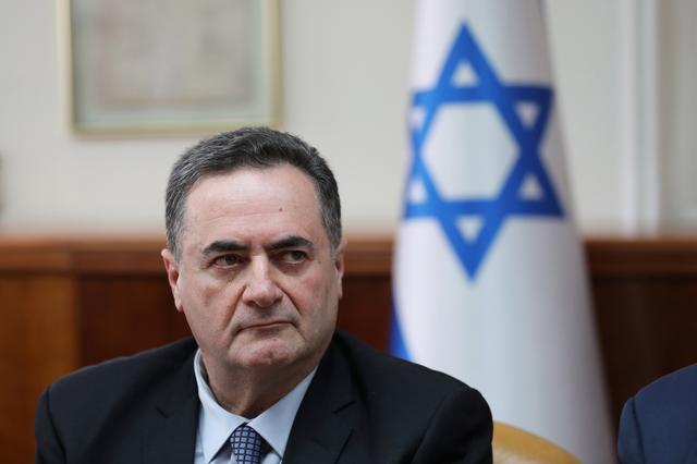 FILE PHOTO: Israel's acting foreign minister Israel Katz, who also serves as intelligence and transport minister,  attends the weekly cabinet meeting in Jerusalem February 24, 2019. Abir Sultan/Pool via REUTERS