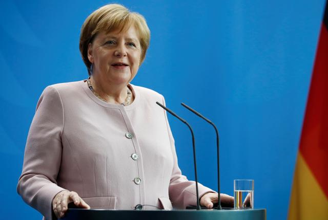 German Chancellor Angela Merkel speaks during a news conference in Berlin, Germany, June 18, 2019. REUTERS/Hannibal Hanschke