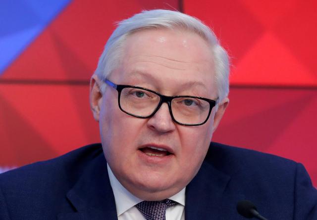 FILE PHOTO: Russian Deputy Foreign Minister Sergei Ryabkov speaks during a news conference in Moscow, Russia February 7, 2019. REUTERS/Maxim Shemetov