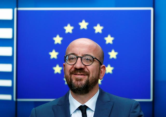 Belgium's Prime Minister Charles Michel attends a news conference after the European Union leaders summit, in Brussels, Belgium, July 2, 2019. REUTERS/Francois Lenoir
