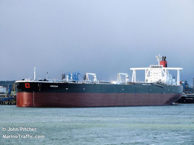 Undated photograph shows the Mesdar, a British-operated oil tanker in Fawley, Britain obtained by Reuters on July 19, 2019.  JOHN PITCHER/via REUTERS 