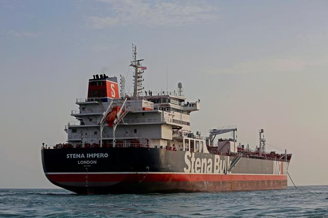 FILE PHOTO: Stena Impero, a British-flagged vessel owned by Stena Bulk, is seen at Bandar Abbas port, July 21, 2019.  Iran, Mizan News Agency/WANA Handout via REUTERS/File Photo