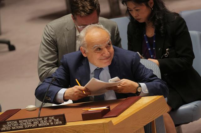 FILE PHOTO: U.N. Libya envoy Ghassan Salame attends a United Nations Security Council meeting at U.N. headquarters in New York, U.S., May 21, 2019. REUTERS/Brendan McDermid