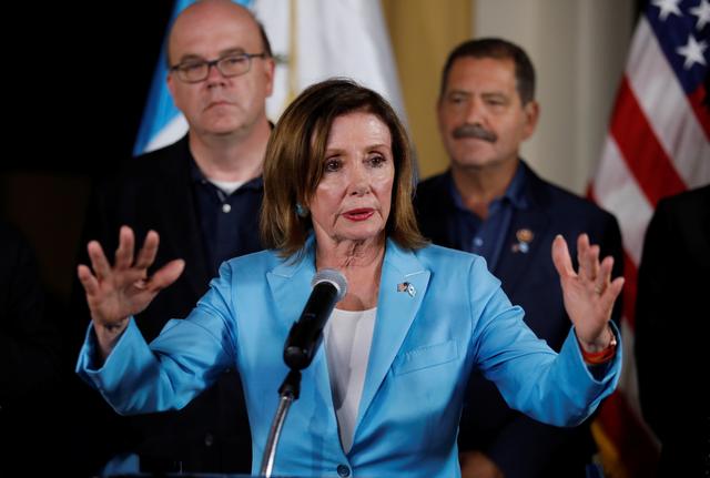 U.S. Speaker of the House Nancy Pelosi holds a news conference in Guatemala City, Guatemala August 8, 2019. REUTERS/Luis Echeverria