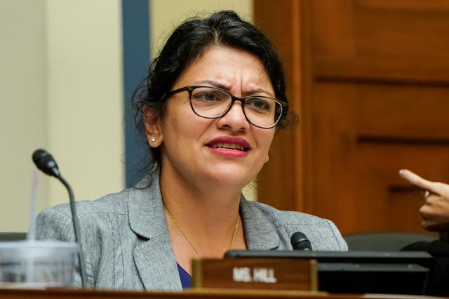 FILE PHOTO: Rep. Rashida Tlaib (D-MI) questions Acting Homeland Security Secretary Kevin McAleenan as he testifies before the House Oversight and Reform Committee on Trump Administration's Child Separation Policy on Capitol Hill in Washington, U.S., July 18, 2019.      REUTERS/Joshua Roberts/File Photo
