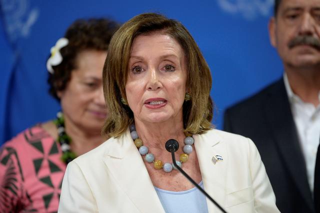 FILE PHOTO: U.S. Speaker of the House Nancy Pelosi delivers a speech during a news conference in San Salvador, El Salvador, August 9, 2019. REUTERS/Jessica Orellana