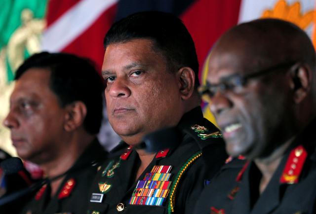Chief of staff of Sri Lankan army Shavendra Silva attends a news conference in Colombo, Sri Lanka May 16, 2019. Picture taken May 16, 2019. On August 19, 2019 Shavendra Silva was named as army chief. REUTERS/Dinuka Liyanawatte