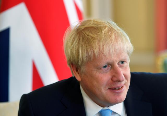 FILE PHOTO: Britain's Prime Minister Boris Johnson attends a meeting with King Abdullah II of Jordan (not pictured) at 10 Downing Street in London, Britain August 7, 2019. REUTERS/Toby Melville/Pool/File Photo