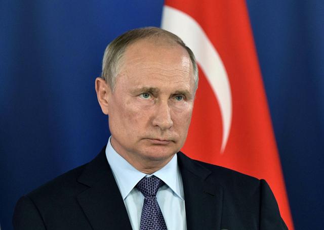 FILE PHOTO: Russian President Vladimir Putin attends a news conference with his Turkish counterpart Recep Tayyip Erdogan at the MAKS 2019 air show in Zhukovsky, outside Moscow, Russia, August 27, 2019.  Sputnik/Aleksey Nikolskyi/Kremlin via REUTERS