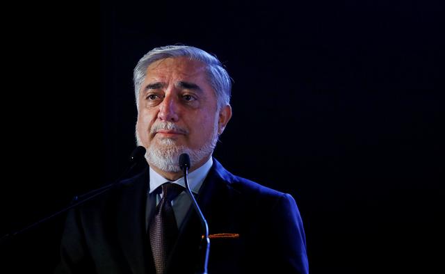 FILE PHOTO: Afghanistan's Chief Executive Abdullah Abdullah speaks at the India-Afghanistan international trade and investment show, in Mumbai, India, September 12, 2018. REUTERS/Francis Mascarenhas/File Photo