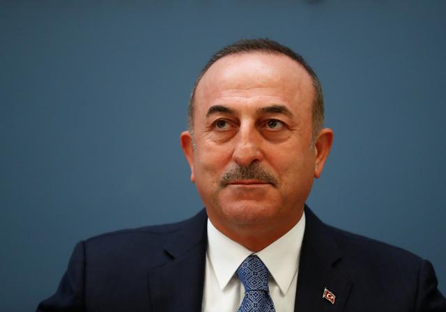 FILE PHOTO: Turkish Foreign Minister Mevlut Cavusoglu attends a news conference in Riga, Latvia May 16, 2019. REUTERS/Ints Kalnins