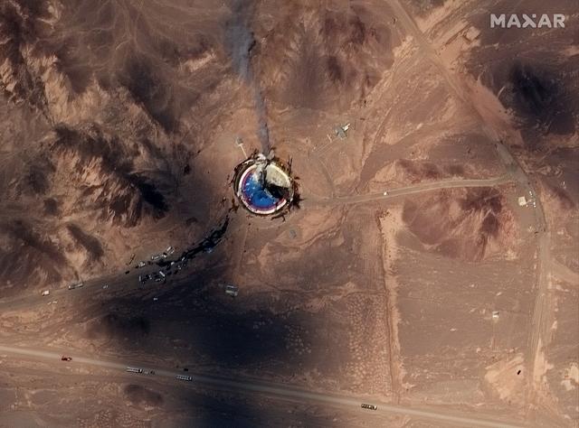 FILE PHOTO: A satellite image shows what U.S. officials say is the failed Iranian rocket launch at the Imam Khomeini Space Center in northern Iran August 29, 2019. Satellite image ©2019 Maxar Technologies/Handout via REUTERS   