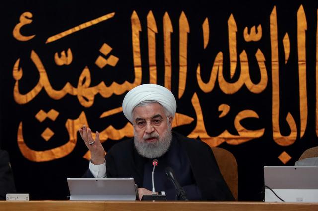 Iranian President Hassan Rouhani speaks during the cabinet meeting in Tehran, Iran, September 4, 2019. Official President website/Handout via REUTERS  
