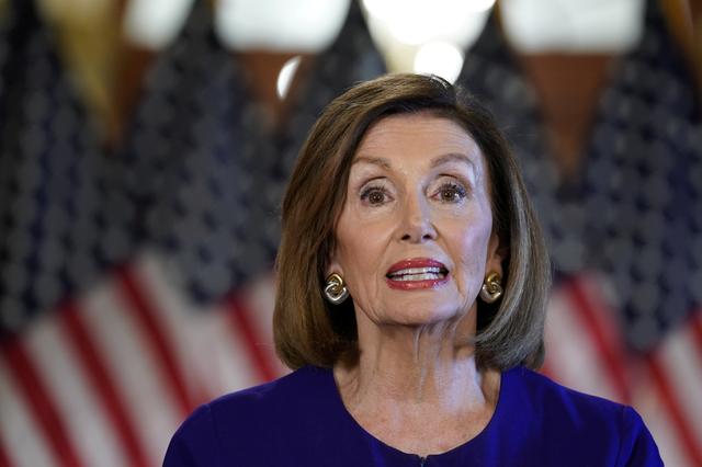 House Speaker Nancy Pelosi (D-CA) announces the House of Representatives will launch a formal inquiry into the impeachment of U.S. President Donald Trump following a closed House Democratic caucus meeting at the U.S. Capitol in Washington, U.S., September 24, 2019. REUTERS/Kevin Lamarque