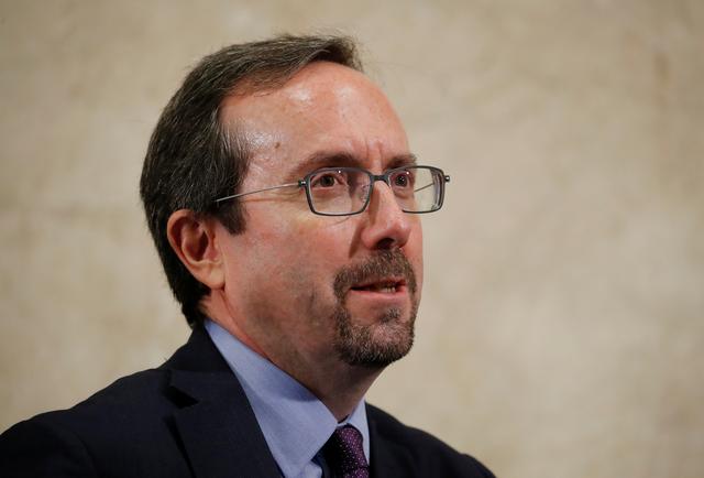 FILE PHOTO: John Bass, United States ambassador to Afghanistan attends a two-day conference on Afghanistan at the United Nations in Geneva, Switzerland, November 27, 2018.  REUTERS/Denis Balibouse