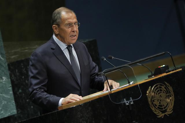 FILE PHOTO: Russian Foreign Minister Sergey Lavrov addresses the 74th session of the United Nations General Assembly at U.N. headquarters in New York, U.S., September 27, 2019. REUTERS/Brendan Mcdermid