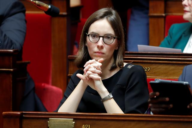 FILE PHOTO: Member of parliament Amelie de Montchalin of La Republique en Marche (Republic on the Move or LREM) political party attends the questions to the government session at the National Assembly in Paris, France, October 24, 2017. REUTERS/Charles Platiau