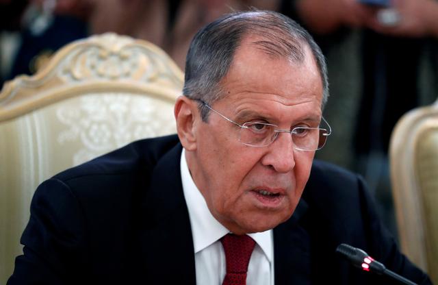 FILE PHOTO: Russia's Foreign Minister Sergei Lavrov speaks during a meeting in Moscow, Russia, September 2, 2019. REUTERS/Evgenia Novozhenina/File Photo
