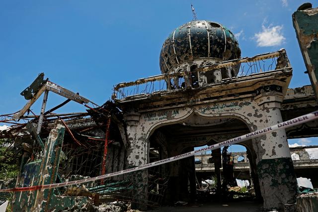 FILE PHOTO: The war-torn Grand Mosque is pictured in Marawi City, Lanao province, Philippines, May 11, 2019. REUTERS/Eloisa Lopez/File Photo